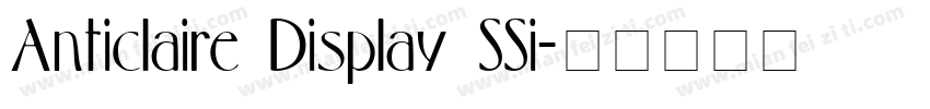 Anticlaire Display SSi字体转换